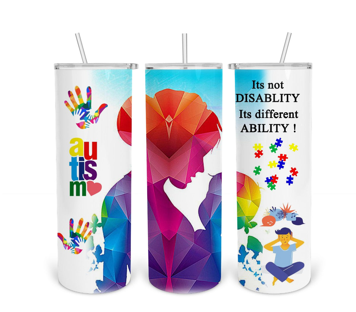 Autism Awareness Tumbler Print Transfer