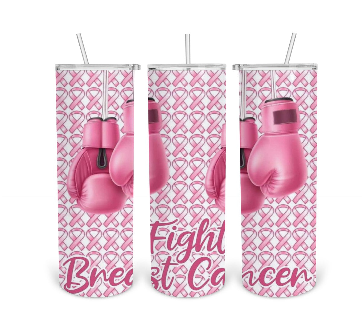 Fight Breast Cancer Awareness Tumbler Print Transfer