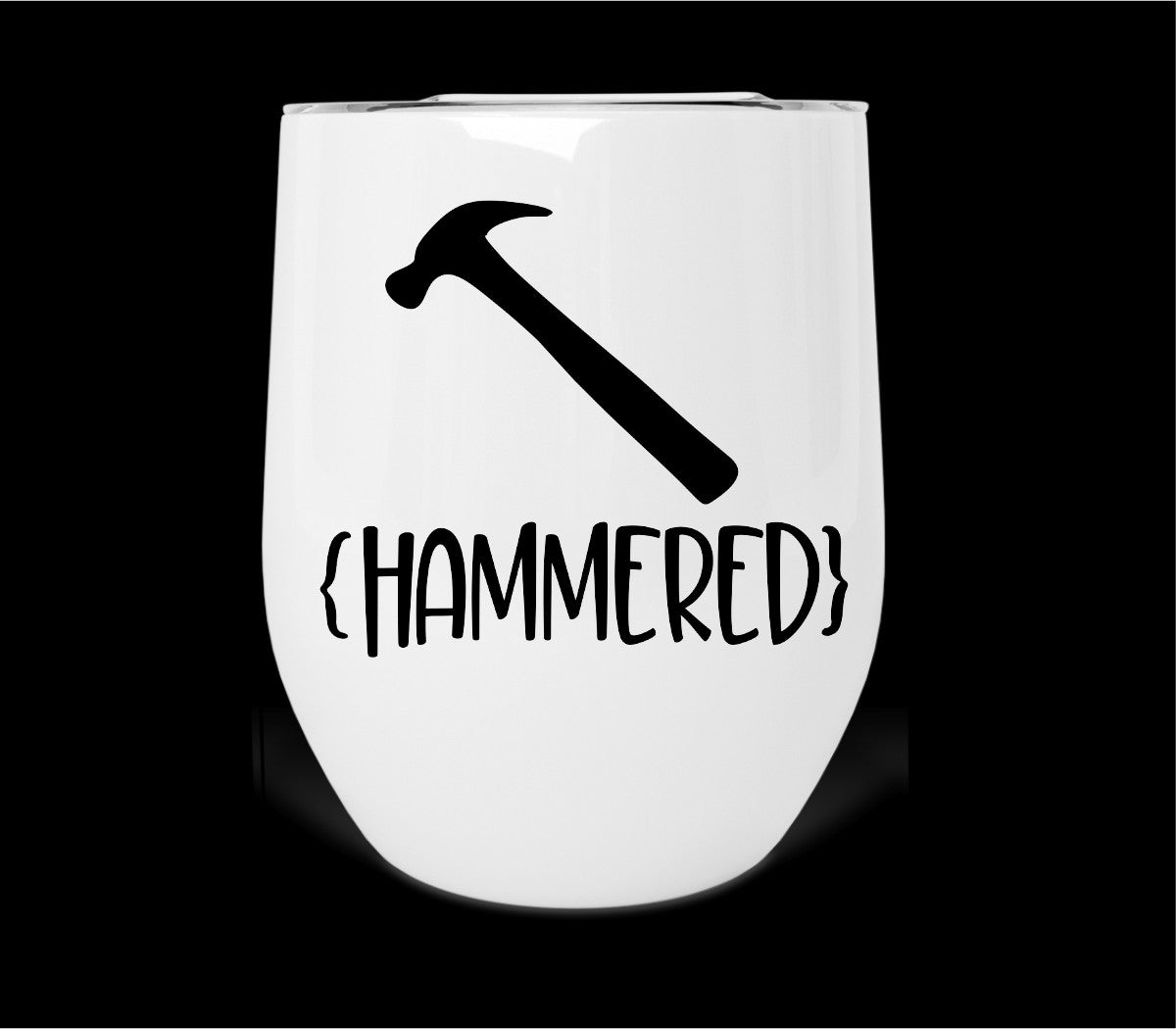 Hammered Wine Tumbler Print Transfer