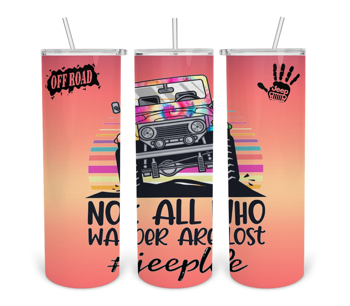 Not All Who Wonder Are Lost-Pink-Tumbler Digital Design