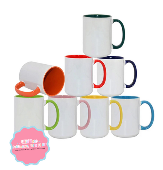 15oz Two Tone Colored Sublimation Mugs-Individual