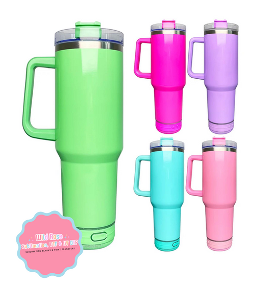 40oz Bluetooth Sublimation Tumblers- Solid Colors