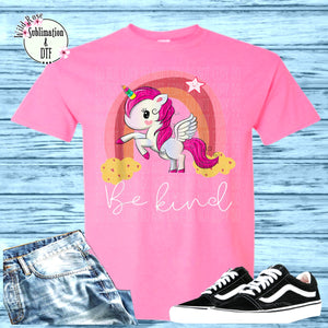 Pink Shirt Day- Be Kind-Unicorn-Rainbow