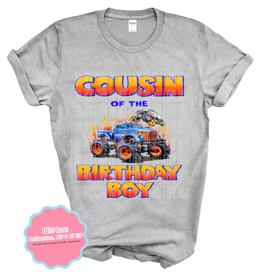 Birthday Boy-Monster Truck-Cousin
