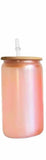 16oz UV/Glow In The Dark Glass Cans With Bamboo Lids
