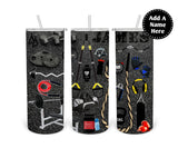 All About The Gym 20oz Skinny Tumbler Digital Design