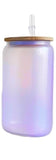 16oz UV/Glow In The Dark Glass Cans With Bamboo Lids