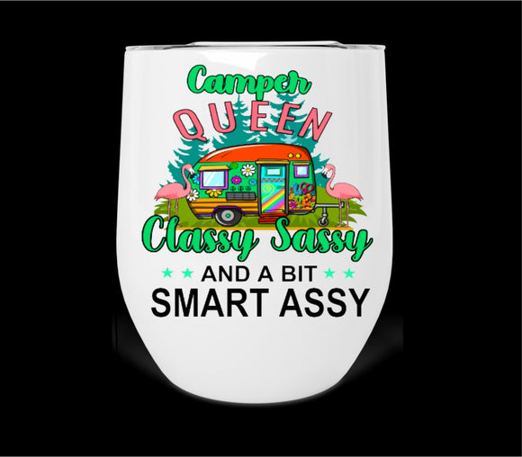 Camper Queen Wine Tumbler Print Transfer