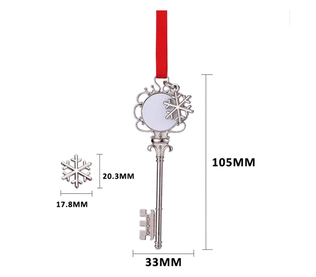 Santa Key Sublimation Ornament