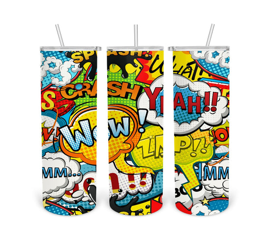 Comic Graffiti Tumbler Print Transfer