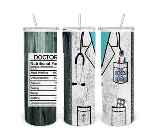 Doctor Nutrition Tumbler Print Transfer