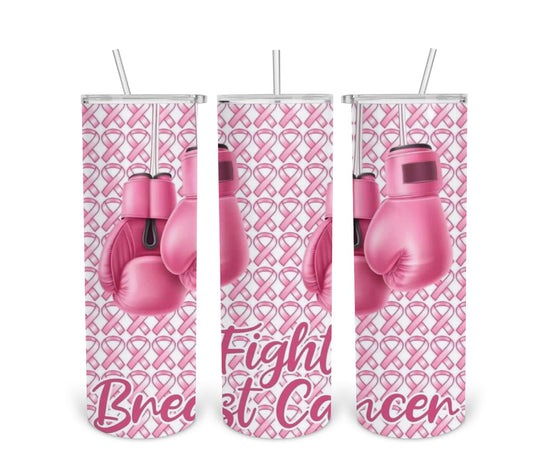 Fight Breast Cancer Awareness Tumbler Print Transfer