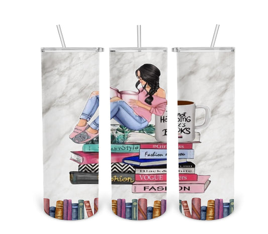 It's Not Hoarding Books Tumbler Print Transfer