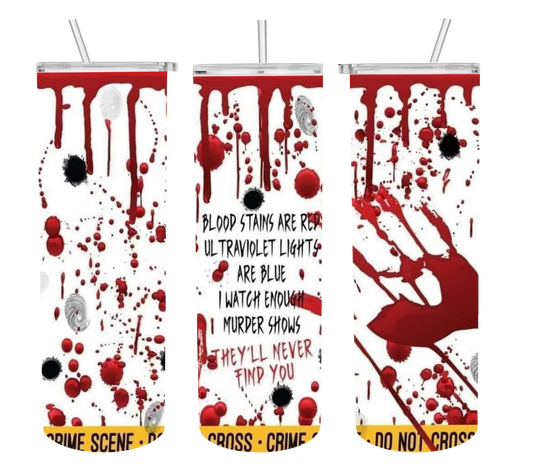 Murder Poem Tumbler Print Transfer