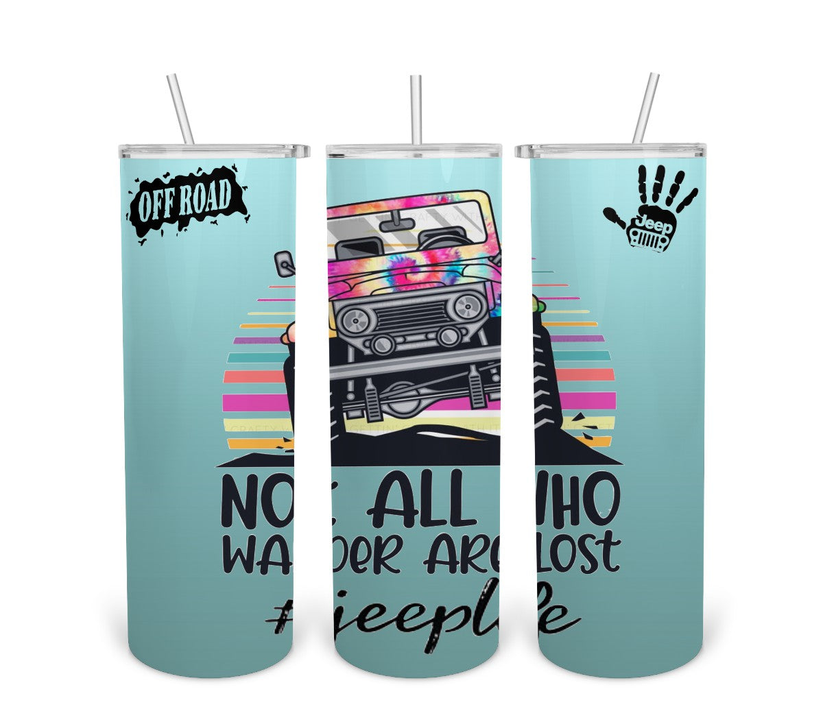 Not All Who Wonder Are Lost-Teal-Tumbler Digital Design