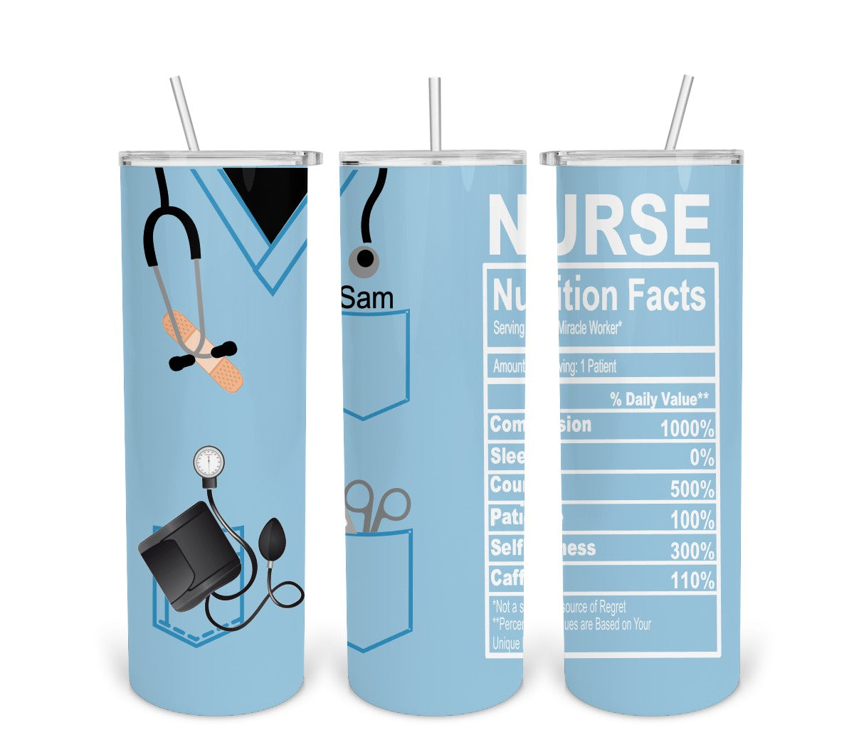 Nurse Nutrition-Blue- 20oz Tumbler Digital Design