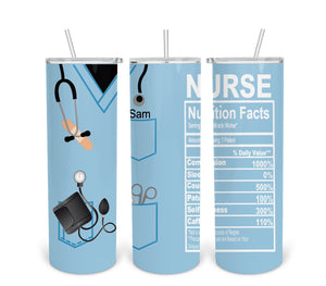 Nurse Nutrition-Blue- 20oz Tumbler Digital Design