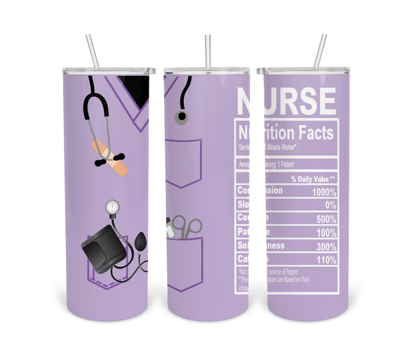 Nurse Nutrition-Lavender- 20oz Tumbler Digital Design