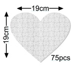Heart-75 pcs Sublimation Puzzle- 5 Pack