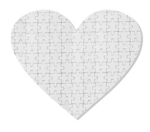 Heart-75 pcs Sublimation Puzzle- 5 Pack
