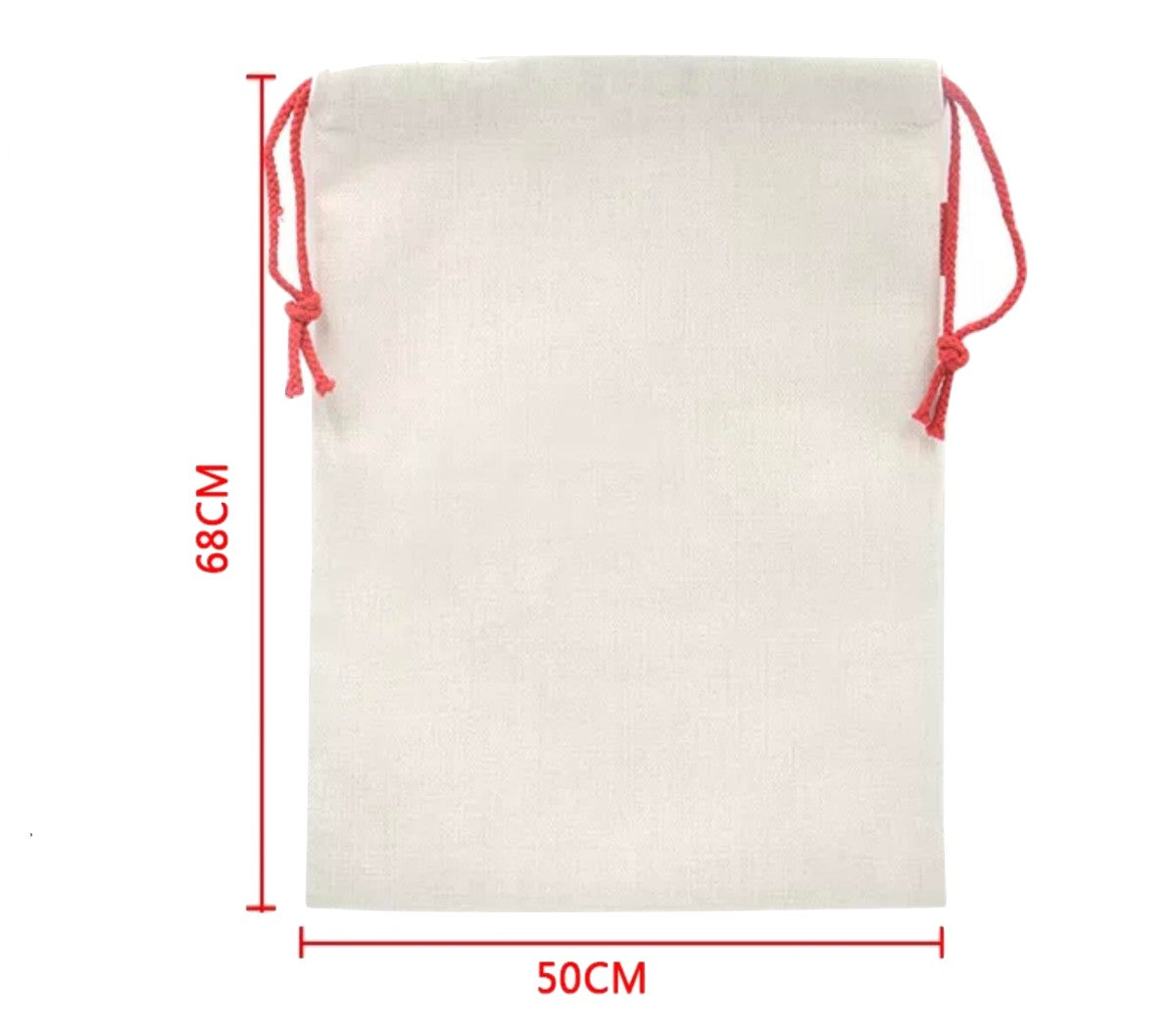 Linen Drawstring Bag- Santa Sack