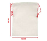 Linen Drawstring Bag- Santa Sack